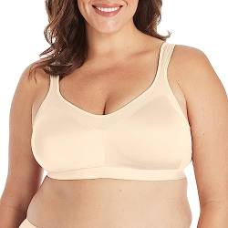 Playtex Damen 18 Stunden aktiv atmungsaktiv Komfort drahtloser BH US4159, Hellbeige, 95D von Playtex