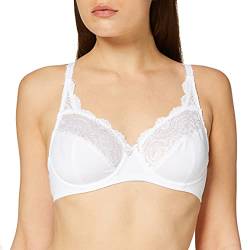 Playtex Damen Bügel-BH für Damen aus Mikrofaser Blume Eleganz Halt und Komfort Bh, Weiss, 75D von Playtex