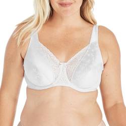 Playtex Women's Secrets Love My Curves Signature Floral Underwire Full Coverage BH US4422, Weiss/opulenter Garten, 85DD von Playtex