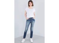 Röhrenhose PLEASE JEANS Gr. M (38), N-Gr, blau (blue denim) Damen Hosen Röhrenhosen von Please Jeans