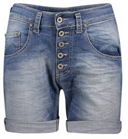 Please, P88A, Damen Kurze Jeans Shorts Bermudas, Stretchdenim, Blue Used, M [21587] von Please
