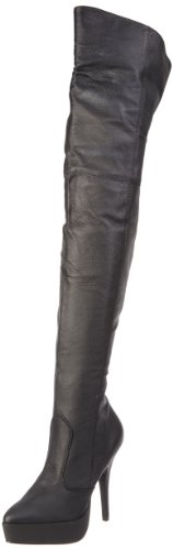 Devious Damen INDULGE-3011 Stiefel, Schwarz (Blk Leather (P), 37 EU von Pleaser