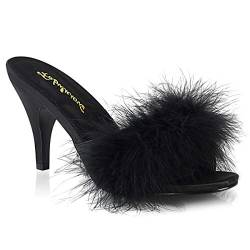 Fabulicious AMOUR-03, Damen Sandalen, Schwarz (Blk Satin-fur), EU 39 (UK 6) (US 9) von Pleaser