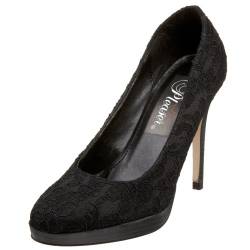 Pleaser Damen Bliss-30-2 Plateau Pumps, Schwarz (Schwarze Spitze), 38 EU von Pleaser