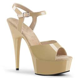 Pleaser Damen Delight-609 Plateausandalen, Beige (Beige), 38 EU von Pleaser