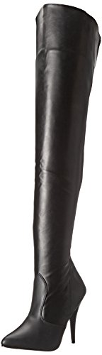 Pleaser Damen SEDUCE-3010 Kurzschaft Stiefel, Schwarz (Schwarz (Blk Faux Leather), 38 EU von Pleaser