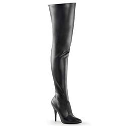 Pleaser Damen SEDUCE-3010 Kurzschaft Stiefel, Schwarz (Schwarz (Blk Faux Leather) von Pleaser