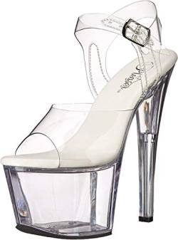 Pleaser Damen SKY-308VL Offene Sandalen, Transparent (CLR/CLR), 39 EU von Pleaser