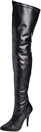 Pleaser Damen Seduce-3000 Langschaft Stiefel, Schwarz (Blk str pat), 36 EU(6 US) von Pleaser