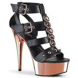 Pleaser High Heels -35 Shoes- DELIGHT658 Schwarz/Rosa von Pleaser