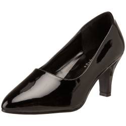 Pleaser Pink Label DIVINE-420W, Damen Plateau Pumps, Schwarz (Schwarz (Blk Pat)), 45 EU (12 Damen UK) von Pleaser