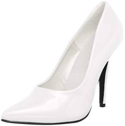 Pleaser SEDUCE-420, Damen Pumps, Weiß (Weiss (Wht Pat)), 40 EU (7 Damen UK) von Pleaser