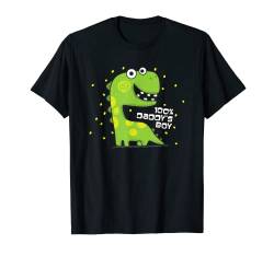 100% Daddy's Boy - Baby Dinosaurier Design T-Shirt von PluppoRoo Designs