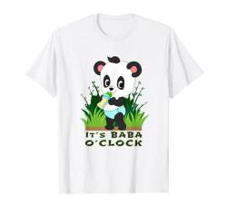 It's Baby O'Clock Baby Panda Bär in Windel mit Babyflasche T-Shirt von PluppoRoo Designs