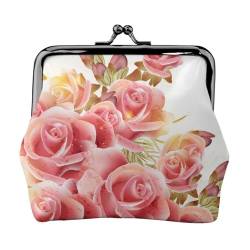 Blossom Mini-Münzgeldbörse, Leder, Kussschloss, Geldbörse, Geldbeutel, Tasche für Damen, Mädchen, Kinder von Pmnnerefaq