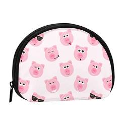 Galaxy Green Mini Coin Purse Wallet Zip Pouch Money Bag for Women Girls Kids, Lustiges rosa Schwein Gesicht, Einheitsgröße, Münztasche von Pmnnerefaq