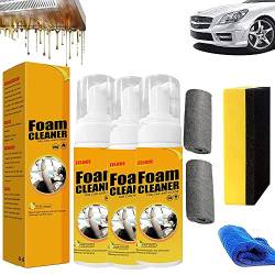 Car Magic Foam Cleaner, Magic Foam Cleaner Autos, Neat Freaks Car Restoring Spray, Neat Freaks Multipurpose Foam Cleaner, All Purpose Rinse Free Foam Spray Cleaner (100ML, 3PCS) von Pnedeodm