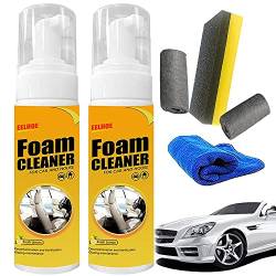 Car Magic Foam Cleaner, Magic Foam Cleaner Autos, Neat Freaks Car Restoring Spray, Neat Freaks Multipurpose Foam Cleaner, All Purpose Rinse Free Foam Spray Cleaner (150ML, 2PCS) von Pnedeodm