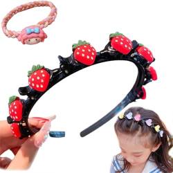 Sweet Princess Hairstyle Hairpin, Double Layer Headbands with Clips Twist Plait, Hair Band with Clips, Sweet Princess Hairpin, Princess Hairstyle Hairpin Headband (1pc-A) von Pnedeodm