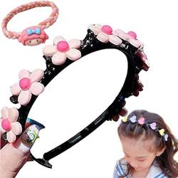 Sweet Princess Hairstyle Hairpin, Double Layer Headbands with Clips Twist Plait, Hair Band with Clips, Sweet Princess Hairpin, Princess Hairstyle Hairpin Headband (1pc-B) von Pnedeodm