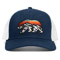 Pnkvnlo Trucker Hut für Damen und Herren - Outdoor Snapback Hüte für Wandern, Klettern, Angeln, Outdoor Abenteuer, 03. Bär, Marineblau, Einheitsgröße von Pnkvnlo