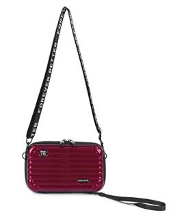 Pocadri Crossbody Taschen für Frauen Mini Koffer Geldbörsen Handtaschen Damen Casual Messenger Bags Wasserdichte Schulranzen, Weinrot von Pocadri