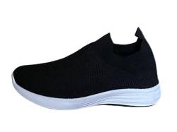 Pogolino Damen Sneakers Slip On Laufschuhe Turnschuhe Freizeitschuhe (160 Schwarz 40) von Pogolino