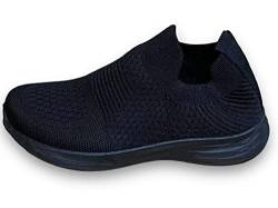 Pogolino Damen Sneakers Slip On Laufschuhe Turnschuhe Freizeitschuhe (160 Schwarz Uni 40) von Pogolino