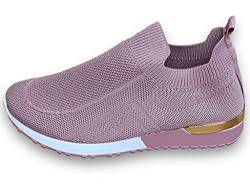 Pogolino Damen Sneakers Slip On Laufschuhe Turnschuhe Freizeitschuhe (6101 Rosa 37) von Pogolino