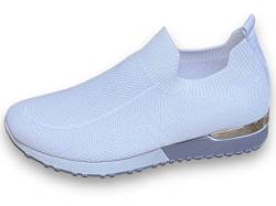 Pogolino Damen Sneakers Slip On Laufschuhe Turnschuhe Freizeitschuhe (6101 Weiß 36) von Pogolino