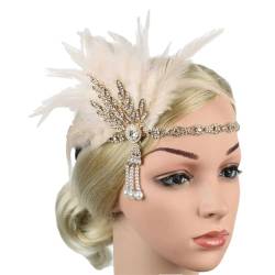 1920er Jahre Haarband Kopfschmuck Feder Flapper Stirnband Kopfschmuck Vintage Kostüm Party Haarband 3 von Pohullan