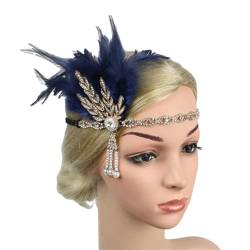 1920er Jahre Haarband Kopfschmuck Feder Flapper Stirnband Kopfschmuck Vintage Kostüm Party Haarband 5 von Pohullan