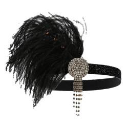 Feder Haarband 1920er Jahre Flapper Party Haarschmuck Indische Haarschmuck Vintage Kopfschmuck, 4, Einheitsgröße von Pohullan