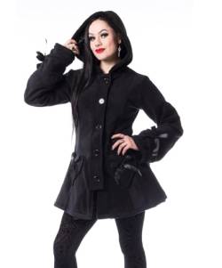 Poizen Industries Alison Coat Frauen Kurzmantel schwarz L 100% Polyester Industrial von Poizen Industries