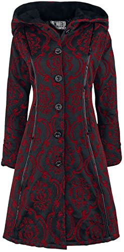 Poizen Industries Mansion Coat Frauen Mantel rot/schwarz 3XL von Poizen Industries