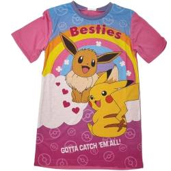 Pikachu und Eevee "Besties" Pokemon Mädchen-Nachthemd/Nachthemd 5–12 Jahre, Rosa / Multi, 11-12 Jahre von Pokémon