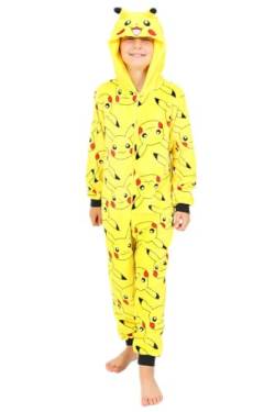PoKéMoN Pikachu Fleece-Schlafanzug für Jungen und Mädchen, Kinder-Pokemon-All-in-One (7–8 Jahre), Gelb von Pokémon