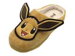 Pokemon, Jungen oder Mädchen Pokemon Eevee Hausschuhe mit 3D-Ohren, Beige, Größe 1 UK, 33 EU von Pokémon