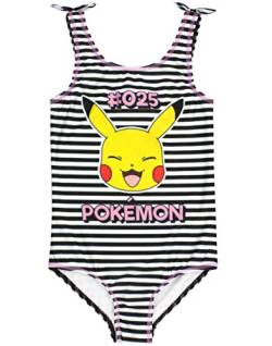 Pokemon Badeanzug Mädchen Pikachu Schwarz-Weiß Schwimmkostüm Kinder 9-10 Jahre von Pokémon