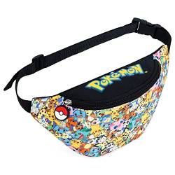 Pokemon Bauchtasche Kinder - Gürteltasche Kinder - Pikachu Reisetasche für Reisen Sportschule Pokemon Geschenke für Jungen Bauchtasche Mädchen und Jungen - 26.5 X 15 X 7.5 cm (Multi) von Pokémon