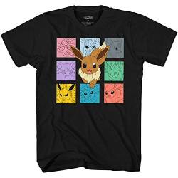 Pokemon Eevee Cubes Evolutions T-Shirt für Erwachsene, Schwarz, L von Pokémon