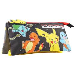 Pokemon Federmäppchen Kinder Pikachu Federtasche 3 Fächer von Pokémon