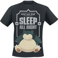 Pokémon - Gaming T-Shirt - Relaxo - Sleep All Night - S bis M - für Männer - Größe M - schwarz  - EMP exklusives Merchandise! von Pokémon
