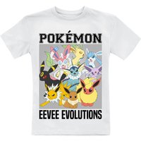 Pokémon - Gaming T-Shirt für Kinder - Kids - Evoli Evolutionen - für Mädchen & Jungen - weiß von Pokémon