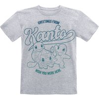 Pokémon - Gaming T-Shirt für Kinder - Kids - Greetings From Kanto - für Mädchen & Jungen - grau meliert  - EMP exklusives Merchandise! von Pokémon