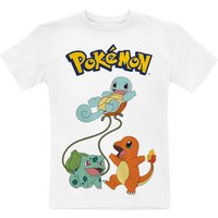 Pokémon - Gaming T-Shirt für Kinder - Kids - Original Trio - für Mädchen & Jungen - weiß von Pokémon