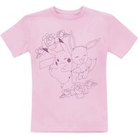 Pokémon - Gaming T-Shirt für Kinder - Kids - Pikachu und Evoli - für Mädchen & Jungen - rosa  - EMP exklusives Merchandise! von Pokémon