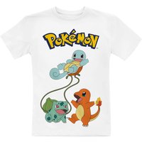 Pokémon - Gaming T-Shirt für Kleinkinder - Kids - Original Trio - für Mädchen & Jungen - weiß von Pokémon