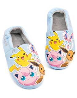 Pokemon Hausschuhe Mädchen Kinder Pikachu Sylveon Eevee Blaue Schuhe Müßiggänger 34 EU von Pokémon