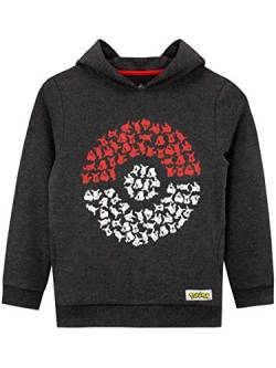 Pokémon Hoodie Jungen | Pikachu Kapuzenpullover mit Pokeball-Design 122 von Pokémon